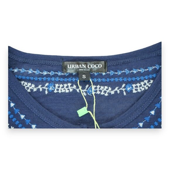 NWT Urban CoCo‎ Women's Long Sleeve Boho Shirt Embroidered Top Size Small - Picture 6 of 6